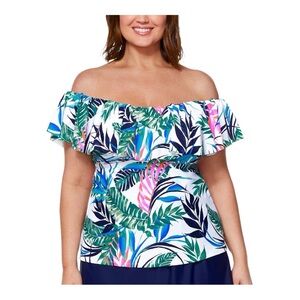 New Plus Size La Flor Underwire Tankini Floral 24W